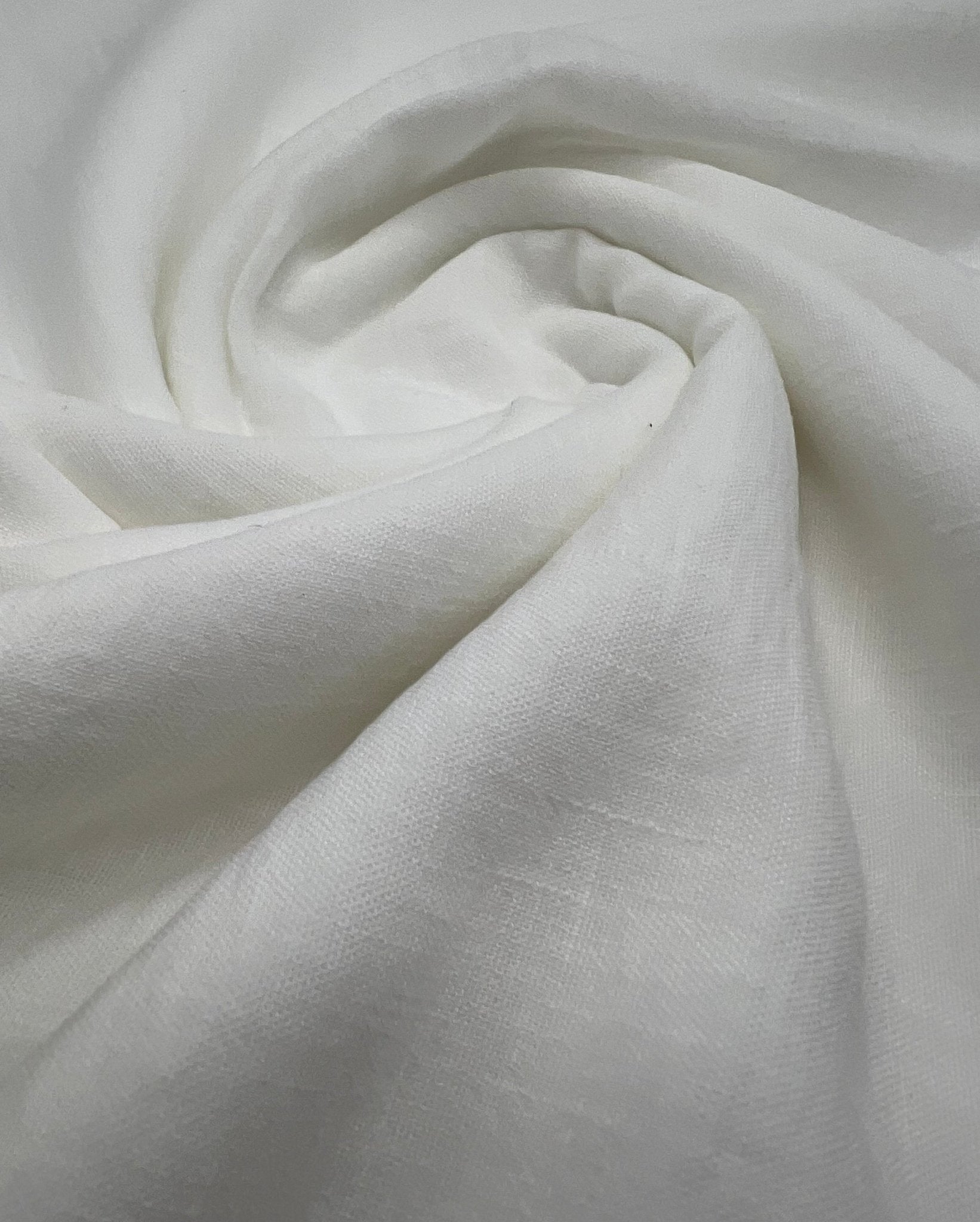 White Polyester Linen Non Stretch Fabric - T9 Fabrics